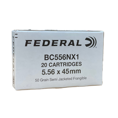 Federal 223 Rem 50 Grain Semi Jacketed Frangible 5.56 Ammunition