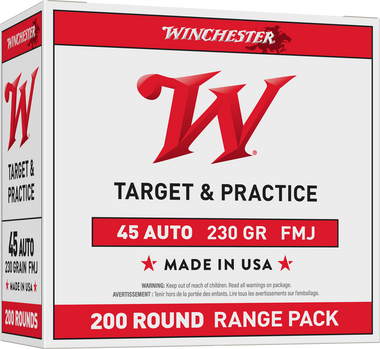 Winchester 45 ACP 230 Grain Full Metal Jacket Ammunition