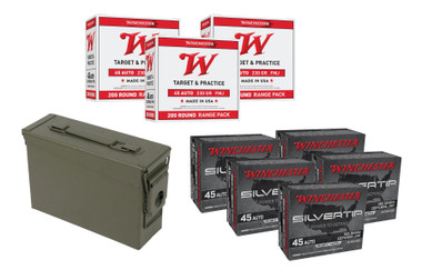 Bulk Winchester + Silvertip HP Military Can FMJ Ammo