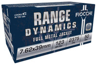 Fiocchi Range Dynamics 7.62x39mm 123gr FMJ Training Ammo