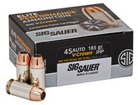 Sig Sauer Elite Performance .45 ACP 185gr V Crown Jacketed Hollow Point