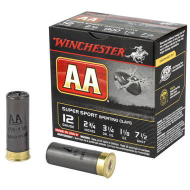 Winchester AA Super Sport Sporting Clay 12 Gauge 2.75" 1-1/8oz 7.5 Shot