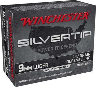 Winchester Silvertip 9mm Luger 147 Grain Jacketed Hollow Point
