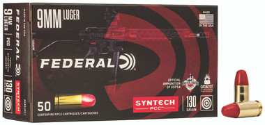 Federal American Eagle 9mm Luger 130 Grain Total Syntech Jacket Flat Nose