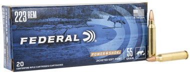 Federal Power-Shok 223 Remington 55 Grain Jacketed Soft Point