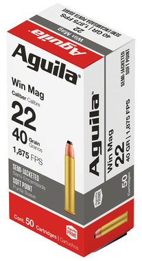 Aguila Silver Eagle Rimfire 22 WMR 40 Grain Semi Jacketed Soft Point