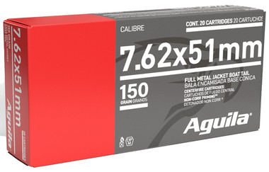 Aguila Target & Range 7.62x51mm NATO 150 Grain Full Metal Jacket Boat Tail