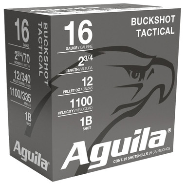 Aguila Buckshot High Velocity 16 Gauge 2.75" 1 1/8oz 1 Buck Shot