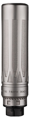 Dead Air Nomad-Ti XC Silver 7.62mm Silencer w/ Xeno Adapter & Omni
