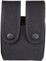 Uncle Mikes Cordura Double Row Pistol Magazine Case, Snap Black