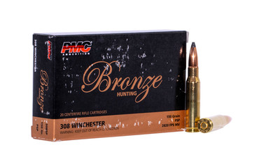 PMC Bronze 308 Winchester 150 Grain Pointed Soft Point