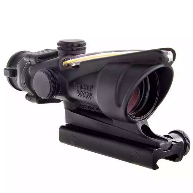 Trijicon 100216 Acog 4x32mm BAC Riflescope .223/5.56 BDC - Illuminated Amber Chevron Reticle
