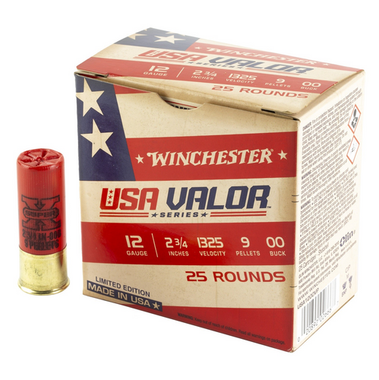 Winchester USA Valor 12 Gauge 2.75" 9 Pellets 00 Buck Shot