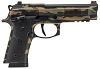 Beretta 92XI Combat 9mm, 4.7" Barrel, 15+1, Tiger Stripe Camo, Rail, Ambi