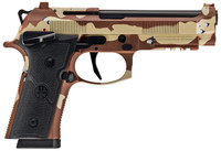 Beretta 92XI Combat 9mm, 4.7" Barrel, 15+1, Chocolate Chip Camo, Rail, Ambi