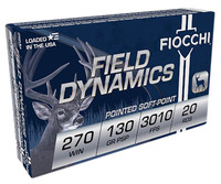 Fiocchi Field Dynamics 270 Winchester 130 Grain Pointed Soft Point