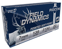 Fiocchi Field Dynamics 7mm Rem Mag 139 Grain Pointed Soft Point