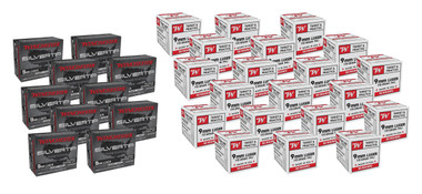 WINCHESTER 9MM LUGER 115 GRAIN FMJ (1,000 Rounds) + Winchester Silvertip 9mm Luger 115 Grain Jacketed Hollow Point (200 Rounds)