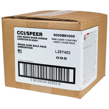 Bulk CCI Blazer Brass Case FMJ Ammo