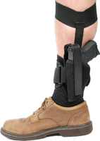 Blackhawk Ankle Gun Holster Left-handed, Black, Size 10