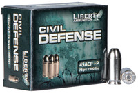 Liberty Ammunition Civil Defense 45 ACP +P 78 Grain LFF Hollow Point