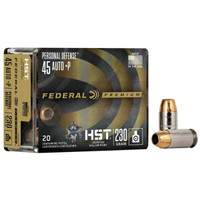 Federal Premium 45 ACP +P 230 Grain HST Jacketed Hollow Point