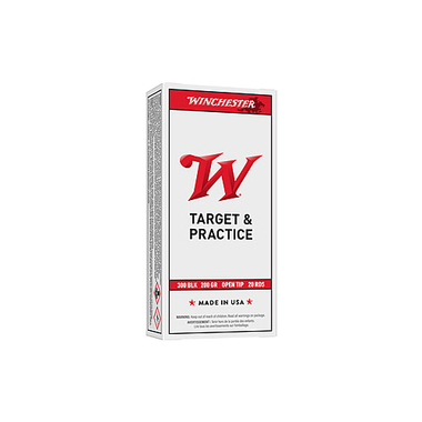 Winchester USA 300 Blackout 200 Grain Open Tip Range Subsonic Ammo