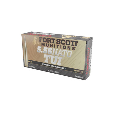 Fort Scott Munitions 5.56x45mm NATO 62 Grain SBS TUMBLE UPON IMPACT (TUI)