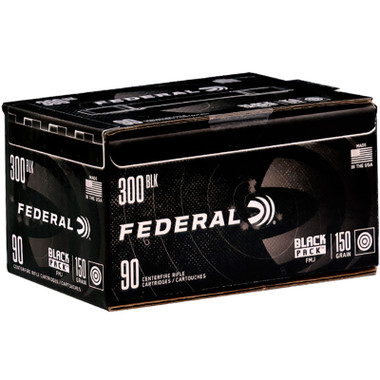 Federal Black Pack 300 Blackout 150 Grain Full Metal Jacket (FMJ) Boat-Tail