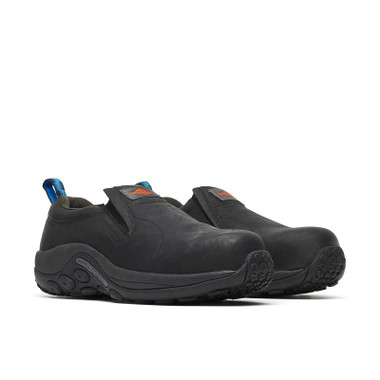 Merrell Men's Jungle Moc Leather Composite Toe Work Shoe, Black