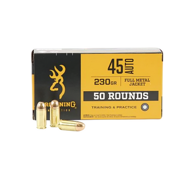 Browning 45 ACP 230 Grain Full Metal Jacket (FMJ) Ammo