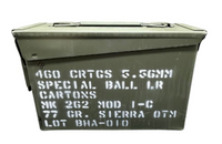 Black Hills 5.56mm MK262 Mod 1-C 77 Grain Open Tip Match (OTM) Ammo in Ammo Can, 460 Rounds