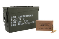 Black Hills 7.62x51mm 110 Grain Barnes TSX Ammo in Ammo Can, 240 Rounds
