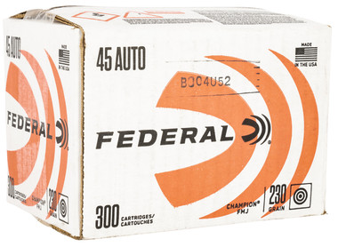 45 ACP/Auto Ammo - Federal Champion Training FMJ Federal Champion Training FMJ Ammo
