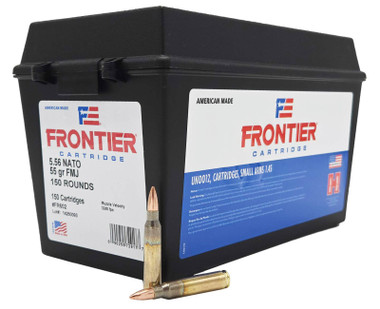 Hornady Frontier XM193 5.56mm 55 Grain Full Metal Jacket (FMJ) in Ammo Can, 150 Rounds
