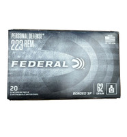 Federal Personal Defense .223 Remington 62 Grain Bonded Soft Point (BSP) Ammo