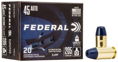 Federal Syntech Defense 45 ACP 205 Grain Segmented Jacketed Hollow Point (SJHP) Ammo