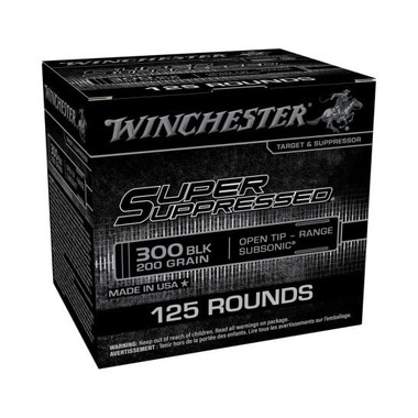 Winchester Super Suppressed 300 BLK 200 Grain Open Tip (OT) Ammo