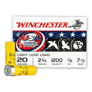 Winchester USA Game & Target 20 Gauge 2-3/4" 7/8 oz 7.5 Shot