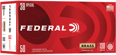 Federal Champion 38 Special 130 Grain Full Metal Jacket (FMJ) Ammo