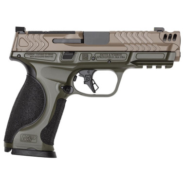 Smith & Wesson M&P9 M2.0 Comp 9mm (OR) 17rd Pistol, OD Green/FDE