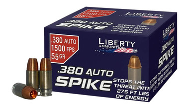 Liberty Ammunition 380 ACP 55 Grain Hollow Point (HP) Ammo