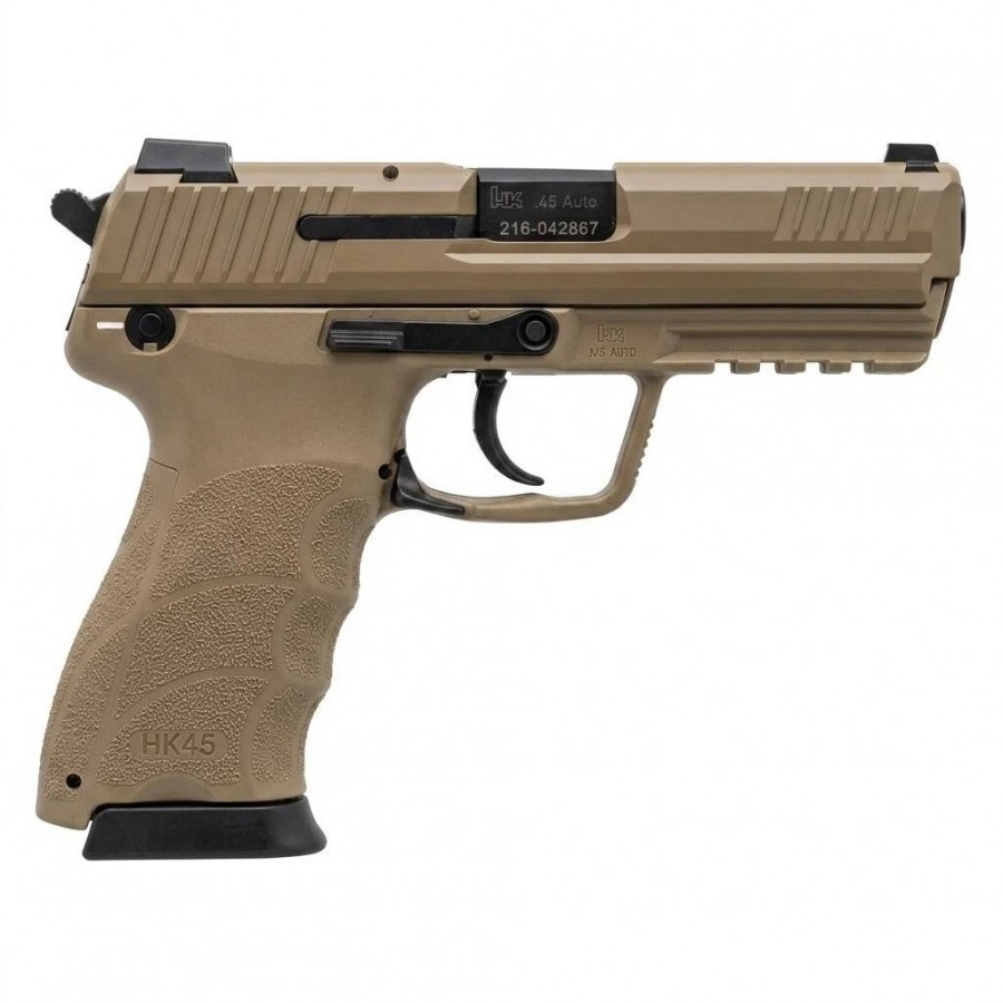 H&K HK45 V1 45 ACP 10rd Pistol, 4.46" Barrel, FDE