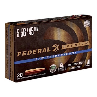 Federal LE 5.56x45mm 70 Grain Barnes Triple-Shock X (TSX) Ammo