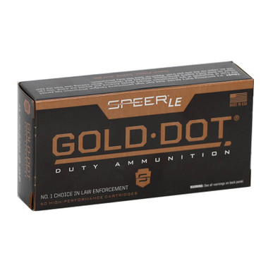 Speer Gold Dot LE Duty 45 ACP +P 200 Grain Jacketed Hollow Point (JHP) Ammo