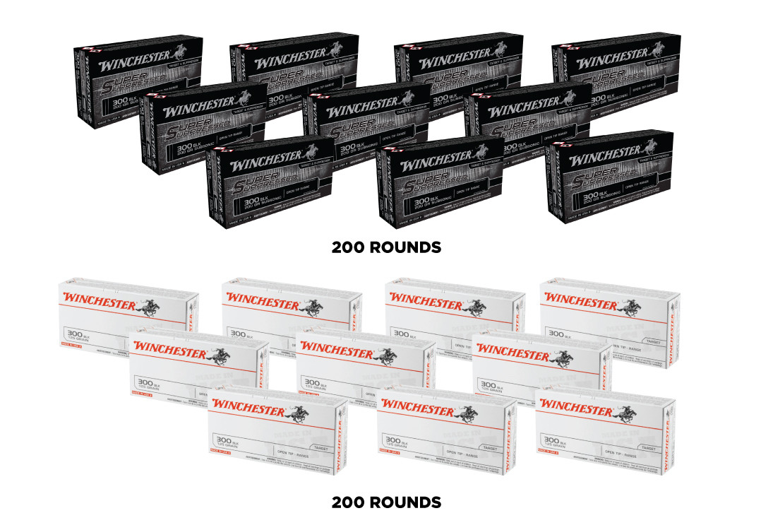 300 AAC Blackout Ammo - Winchester Ammo Sampler Open Tip OT + Winchester Sampler Open Tip OT + Ammo