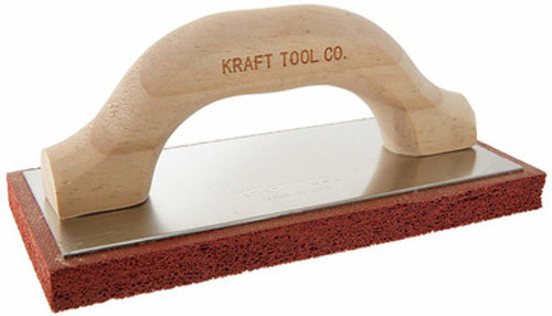 FLOAT RUBBER 8"X4" RED FINE CELL WOOD HANDLE FLOAT RUBBER 8"X4" RED FINE CELL WOOD HANDLE