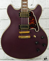 D'Angelico Deluxe Series Limited Edition DC Non F-Hole "One Off" Matte Plum w/ OHSC
