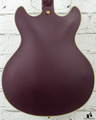 D'Angelico Deluxe Series Limited Edition DC Non F-Hole "One Off" Matte Plum w/ OHSC