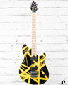 EVH Wolfgang Special LTD Striped Bumblebee Black and Yellow w/ EVH Case